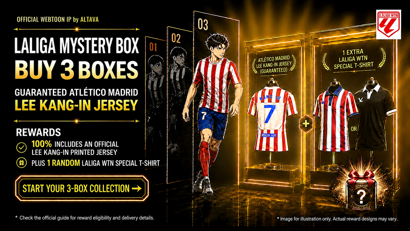 LaLiga three-box collection bonus with a guaranteed Lee Kang-in jersey